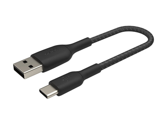 BELKIN BOOST CHARGE USB-A to USB-C Cable Braided 0.15M Black