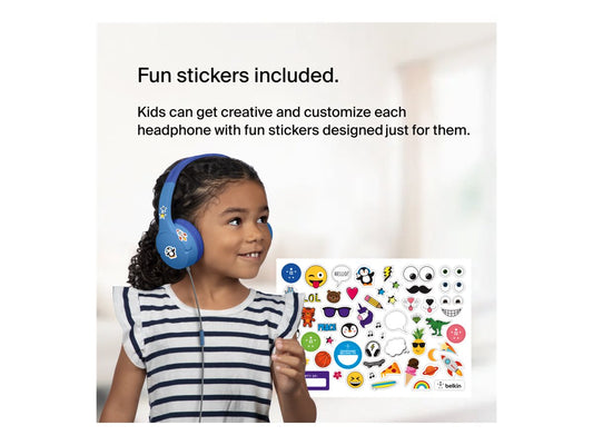 BELKIN SOUNDFORM Mini Wired On-Ear Headphones for Kids Blue