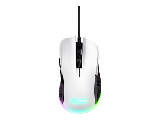 TRUST Souris gaming filaire YBAR blanche