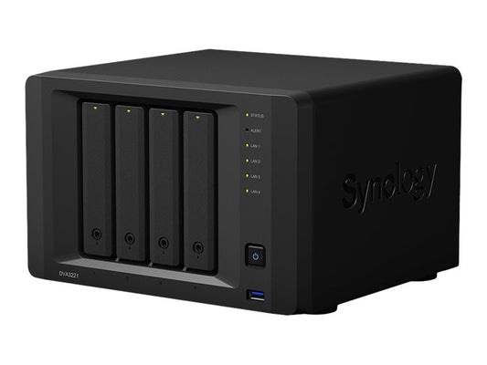 SYNOLOGY DVA3221 Deep Learning NVR Atom C3538 Quad-core 2.1GHz 8Go DDR4 3xUSB3.2 Gen1 port 2xeSATA port 1xCOM