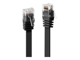 LINDY Cat.6 Flat Ribbon Patch Cable Black 2m Without Shielding
