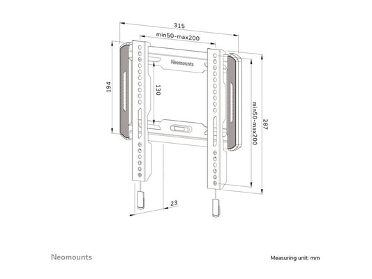NEOMOUNTS WL30-550BL12 Support pour écran mural 24-65p - ultra-plat - installation facile