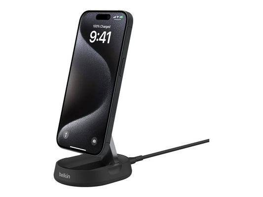 BELKIN Boost Charge Pro Convertible Qi2 15w Magnetic Charging Stand w/ PSU Black