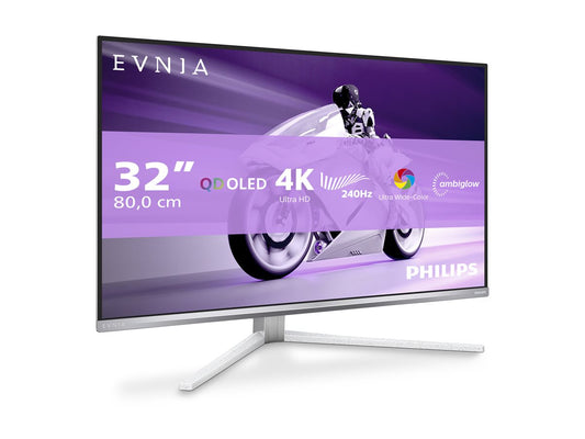 PHILIPS 32M2N8900/00 32p UHD OLED 240Hz 250cd/m2 0.03ms 2xHDMI2.1 DP USB Type C PD90W Speakers Height Adj.