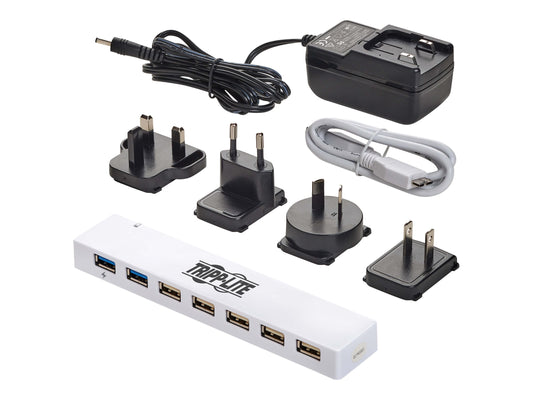 EATON TRIPPLITE 7-Port USB 3.0/USB 2.0 Combo Hub USB Charging 2 USB 3.0 & 5 USB 2.0 Ports