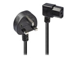 LINDY 1m UK 3 Pin to Right Angled IEC C13