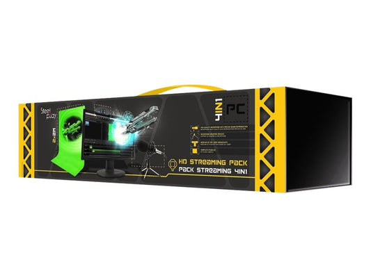 STEELPLAY Pro HD Streamers 4 en 1 Pack Micro+Wecam+Fond Vert+Trepieds x2
