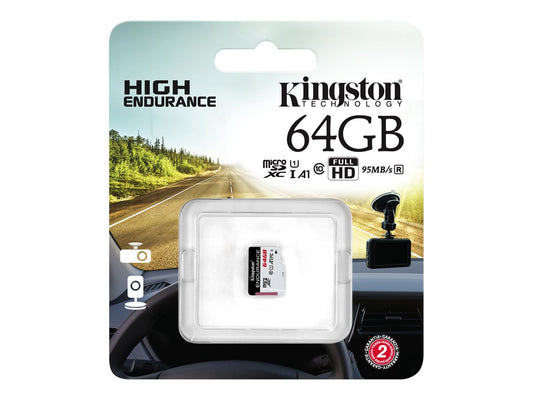 KINGSTON 64Go microSDXC Endurance 95R/45W C10 A1 UHS-I Card Only
