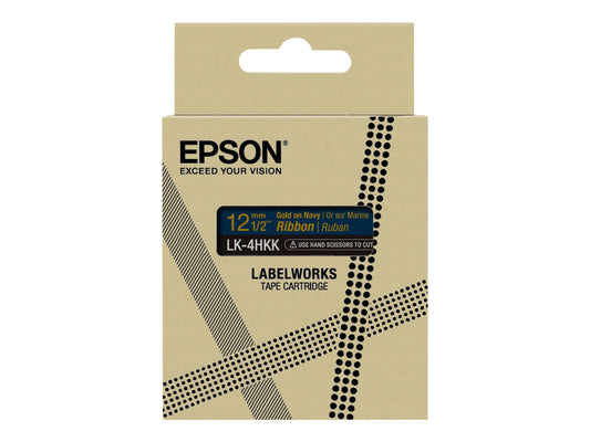 EPSON Ruban LK-4HKK - Satin - Or/Bleu marine 12/5