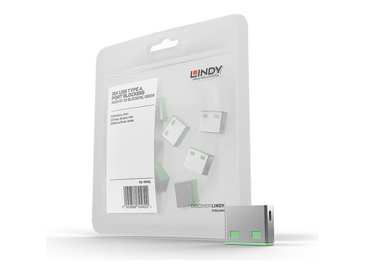 LINDY Bloqueurs de ports USB 10 pièces Vert