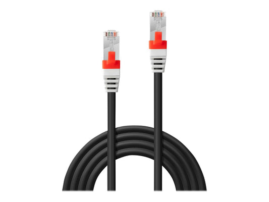 LINDY S/FTP Cat.6A Cable Black 0.3m LOSH incl. Testprotocol