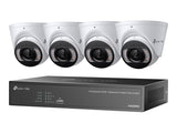 TP-LINK VIGI 4MP Full-Color Turret IPC and 4 Channel PoE+ NVR KIT