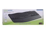TNB Ergonomic Keyboard With Keypad Ergonomic Wave Form To Optimize Movement Relieves The Wrists