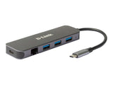 D-LINK 5in1 USB-C Mini Docking Station