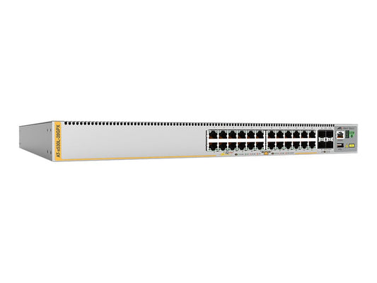ALLIED L3 Stackable Switch 24x 10/100/1000-T PoE+ 4x SFP+ Ports and dual fixed PSU