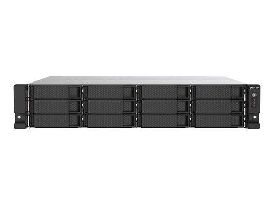 QNAP TS-1273AU-RP-8G serveur de stockage NAS Rack (2 U) Ryzen Embedded V1500B 8 Go DDR4 0 To QNAP QTS Aluminium, Noir