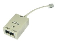 LINDY ADSL-Splitter 3x RJ-11 for DSL via analog or ISDN