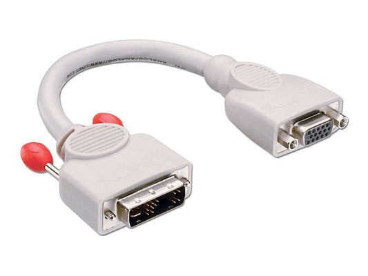 LINDY DVI-I-Adapter DVI-A male to VGA female Short Cable around 20cm