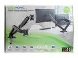 TNB ERGO Line Double Articulated Monitor Arm Ideal For Positioning 2 Screens Side By Side