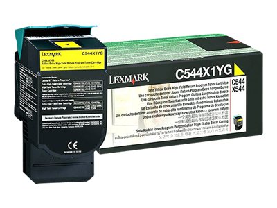 LEXMARK C544, X544 cartouche de toner jaune très haute capacité 4.000 pages pack de 1 retour programme