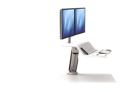 FELLOWES STATION ASSIS-DEBOUT LOTUS RT DOUBLE - BLANC