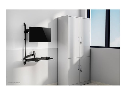 NEOMOUNTS WL90-325BL1 Station de travail assis-debout - mural - 17-32p - ressort à gaz