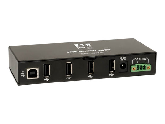 EATON TRIPPLITE 4-Port Industrial-Grade USB 2.0 Hub 15kV ESD Immunity Metal Housing Mountable