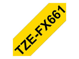 BROTHER TZEFX661 36mm Black on Yellow Flexible ID