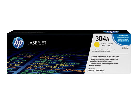 HP 304A original Colour LaserJet Toner cartridge C532A yellow standard capacity 2.800 pages 1-pack ColorSphere