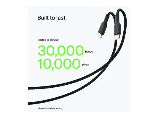 BELKIN BOOST CHARGE USB-A to USB-C Cable Braided 3M Black