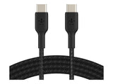 BELKIN BOOST CHARGE USB-C to USB-C Cable Braided 2m Black