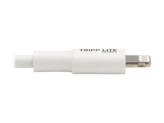 EATON TRIPPLITE USB-C to Lightning Sync/Charge Cable M/M MFi Certified White 3ft. 0.9m