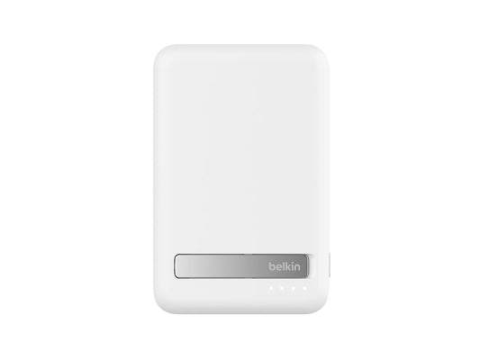 BELKIN 5k Qi2 MagSafe Compatible Powerbank with Kickstand - WHITE