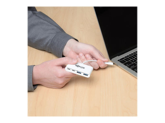 EATON TRIPPLITE 4-Port USB-C Hub USB C to 2x USB-A 2x USB-C USB 3.0 White