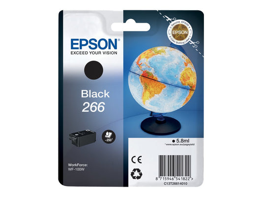 EPSON 4LB 266 ink cartridge black standard capacity 250 pages 1-pack RF-AM blister w/s
