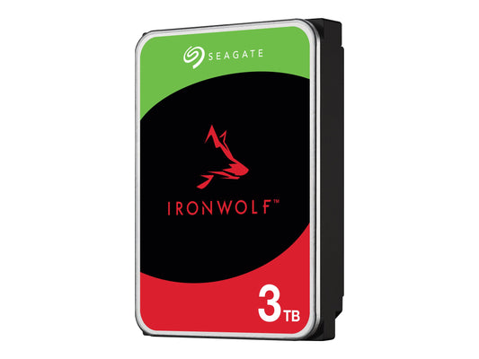 SEAGATE NAS HDD 3TB IronWolf 5400rpm 6Gb/s SATA 256MB cache 3.5inch 24x7 CMR for NAS and RAID rackmount systems BLK