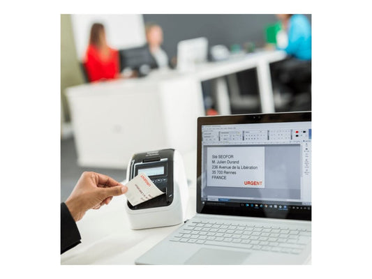 BROTHER QL-820NWBCVM Label Printer 176mm/sec Visitor Badge/event Pass Wi-Fi Ethernet Bluetooth Airprint LCD-display