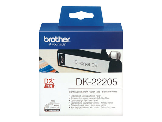 BROTHER P-TOUCH DK-22205 continue length papier 62mm x 30.48m