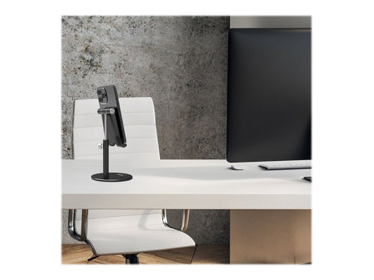PORT DESIGNS Ergonomic Smartphone Aluminium Stand Hands free Smartphone Support for Desk Use Ideal for Video Meeting Chat Video