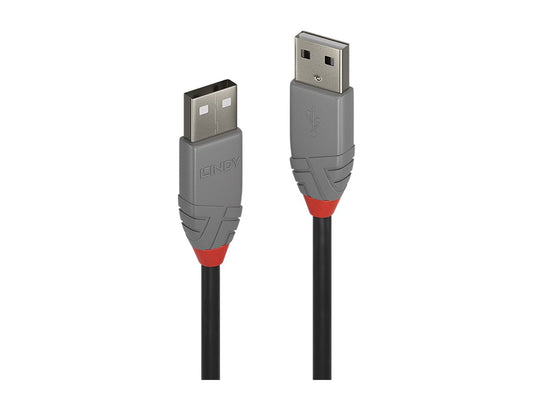 LINDY 5m USB 2.0 Type A Cable Anthra Line USB Type A Male to Male