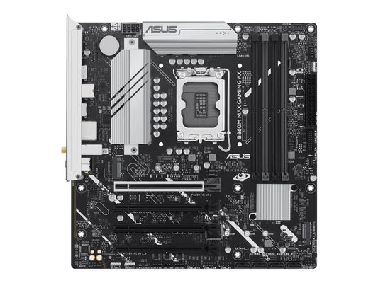 ASUS B860M MAX GAMING AX Intel LGA1851 mATX motherboard Advanced AI 4xDDR5 PCIe 5.0 x16 3xM.2 1xDisplayPort 4xSATA
