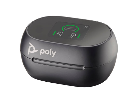 HP Poly Voyager Free 60+ UC M Carbon Black Earbuds +BT700 USB-C Adapter +Touchscreen Charge Case