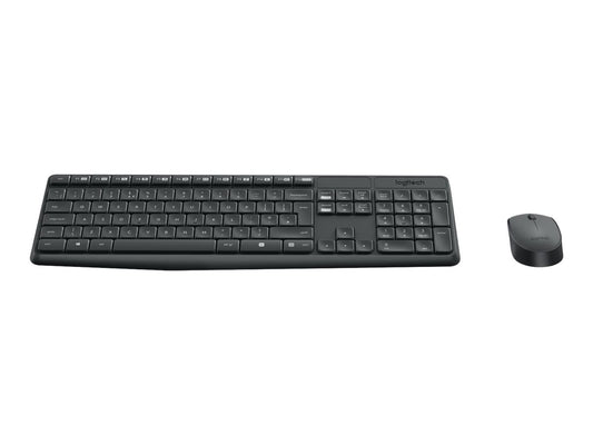 LOGITECH MK235 Wireless Keyboard&Mouse GREY Clavier QWERTY (US)