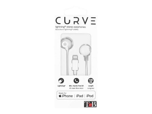 TNB ESCURV - Lightning semi intra-auricular earphones - White