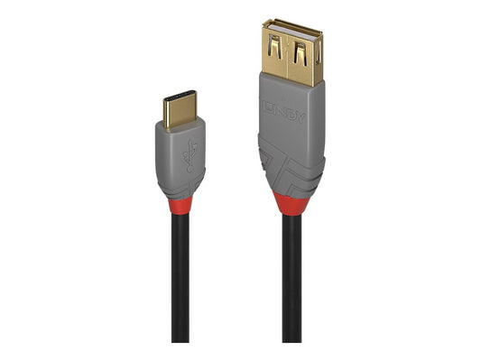 LINDY Câble Adaptateur USB 2.0 Type C vers A Anthra Line 0.15m