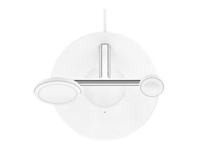 BELKIN BOOST CHARGE PRO MagSafe 3-in-1 Charging Stand Watch fast charge w PSU EU Power Supply White