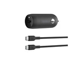 BELKIN 30W USB PD Car Charger With PPS W/PVC C-C 1M BLK