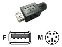 MCL - Changeur de genre USB A femelle / mini din 6 mâle