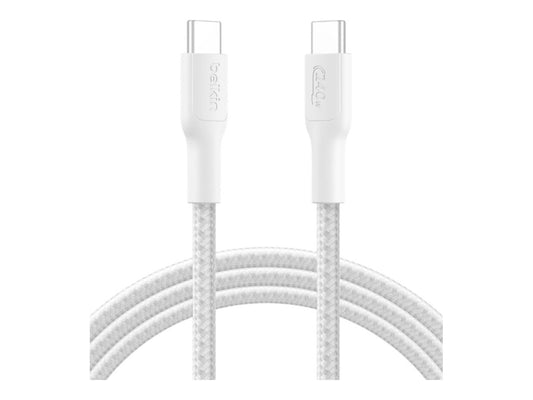 BELKIN USB-C TO USB-C 240W 2.0 BRAIDED PCR 2M WHITE