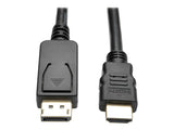 EATON TRIPPLITE DisplayPort 1.2 to HDMI Adapter Cable DP with Latches to HDMI M/M 4K 6ft. 1.8m